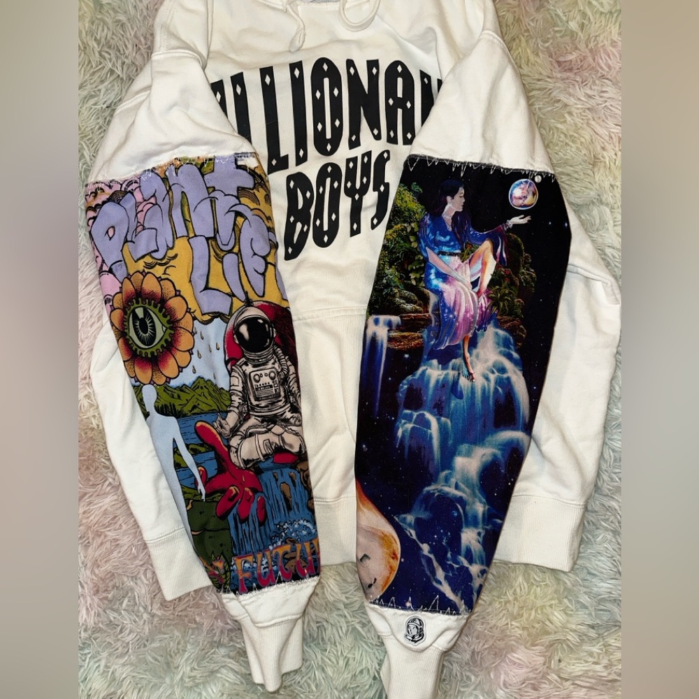 New Billionaire BOYS Club BB Trance Hoodie White Size Small - Picture 3 of 16